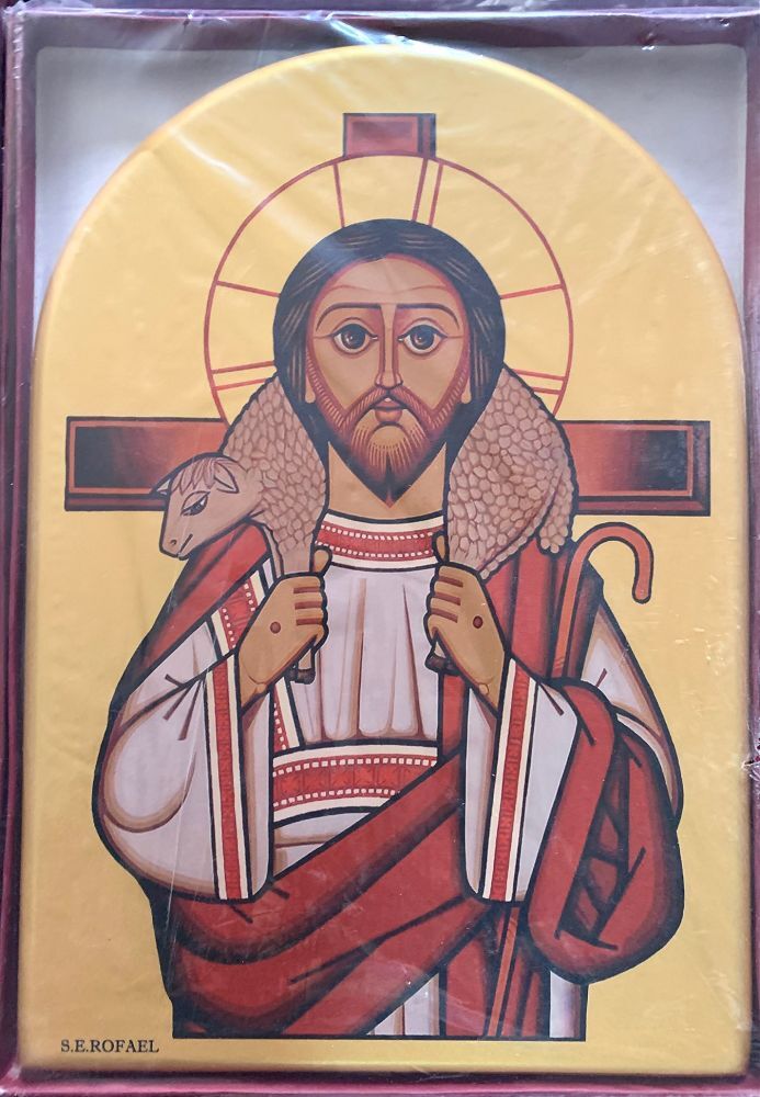 Jesus good shepherd coptic icon st demiana bookstore
